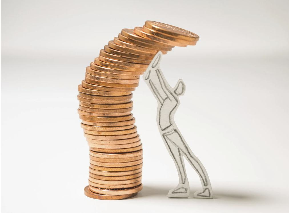 Creative financial stability illustration